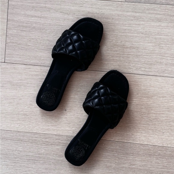 Vince Camuto Shoes - Vince Camuto black quilted slides